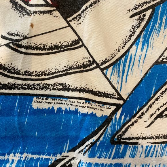 VINTAGE 1991 WARNER BROTHERS 'TAZ' AOP T-SHIRT SIZE MEDIUM - Picture 9 of 9